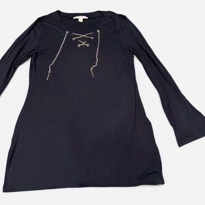 Michael Kors Black Top with Gold Label